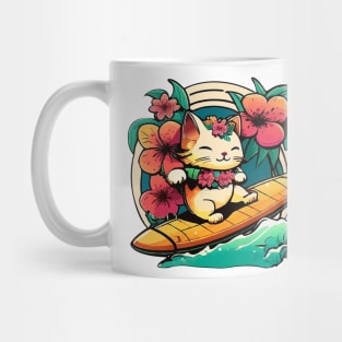 Kawaii Surf Kitty 2.0 Mug